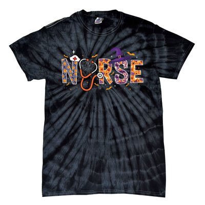 Spooky Nurse Halloween Graphic Tie-Dye T-Shirt