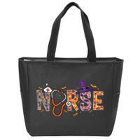 Spooky Nurse Halloween Graphic Zip Tote Bag