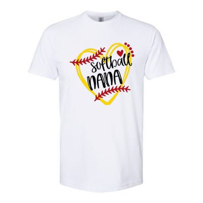 Softball Nana Heart Softstyle® CVC T-Shirt