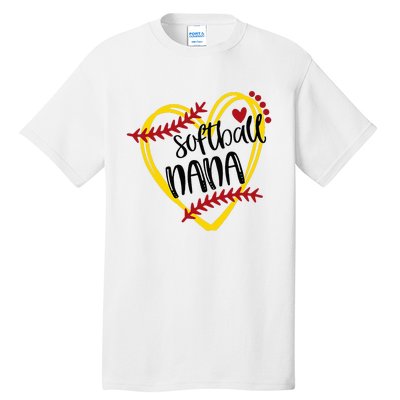 Softball Nana Heart Tall T-Shirt