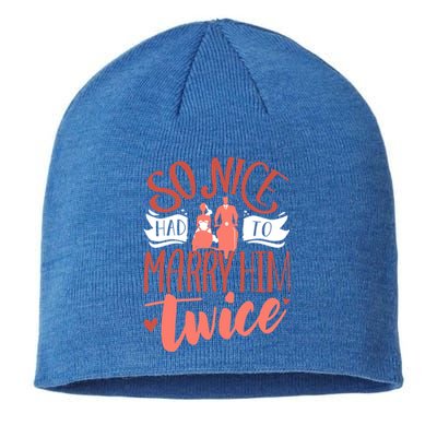 So Nice Had To Marry Him Twice Wedding Renewal Ceremony Gift Sustainable Beanie