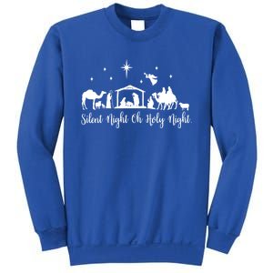 Silent Night Holy Nativity Christmas Gift Christian Gift Sweatshirt