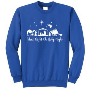 Silent Night Holy Nativity Christmas Gift Christian Gift Tall Sweatshirt