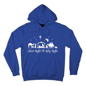 Silent Night Holy Nativity Christmas Gift Christian Gift Tall Hoodie