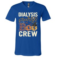 Scary Nurse Halloween Ghost Spider Dialysis Nurse Boo Crew Great Gift V-Neck T-Shirt