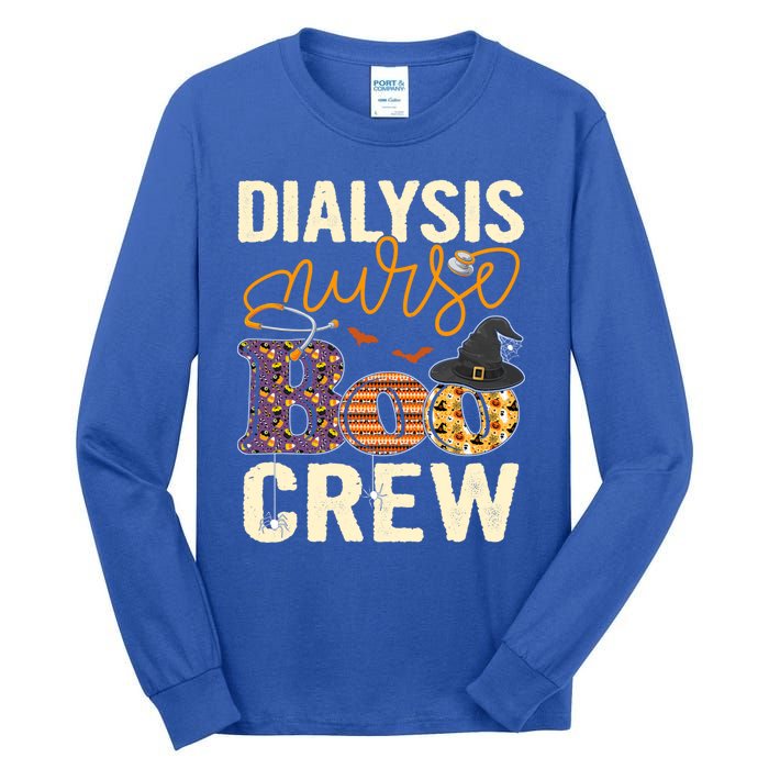 Scary Nurse Halloween Ghost Spider Dialysis Nurse Boo Crew Great Gift Tall Long Sleeve T-Shirt