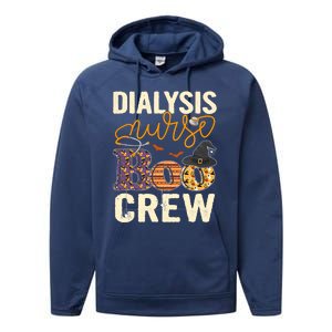 Scary Nurse Halloween Ghost Spider Dialysis Nurse Boo Crew Great Gift Performance Fleece Hoodie