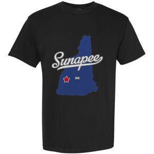 Sunapee New Hampshire Nh Map Garment-Dyed Heavyweight T-Shirt