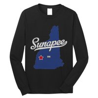 Sunapee New Hampshire Nh Map Long Sleeve Shirt