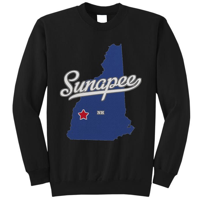 Sunapee New Hampshire Nh Map Sweatshirt