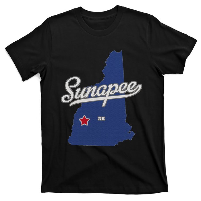 Sunapee New Hampshire Nh Map T-Shirt