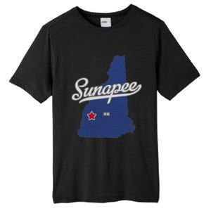 Sunapee New Hampshire Nh Map Tall Fusion ChromaSoft Performance T-Shirt