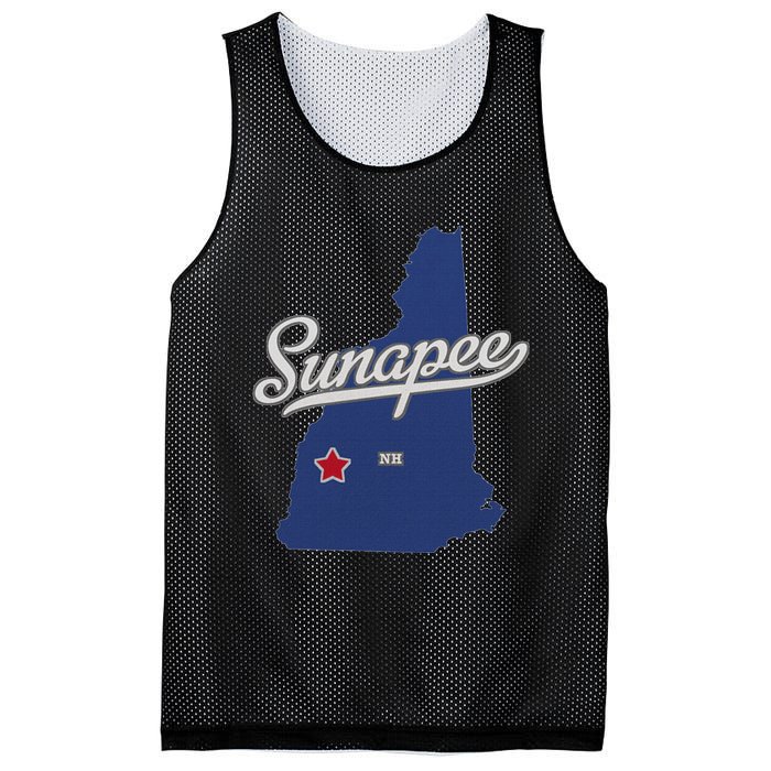 Sunapee New Hampshire Nh Map Mesh Reversible Basketball Jersey Tank