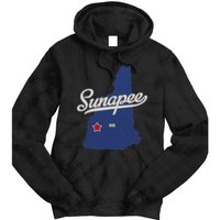 Sunapee New Hampshire Nh Map Tie Dye Hoodie