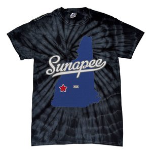 Sunapee New Hampshire Nh Map Tie-Dye T-Shirt