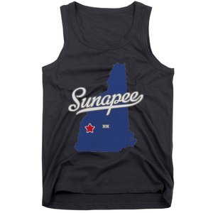 Sunapee New Hampshire Nh Map Tank Top