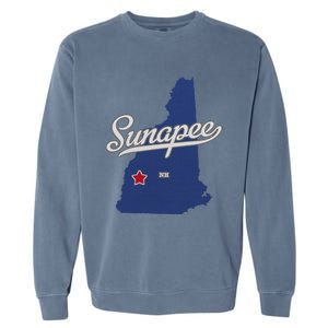 Sunapee New Hampshire Nh Map Garment-Dyed Sweatshirt