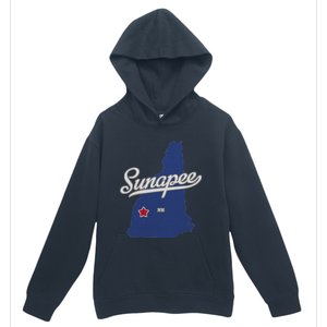 Sunapee New Hampshire Nh Map Urban Pullover Hoodie