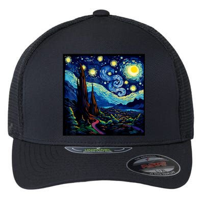 Spooky Night Halloween Flexfit Unipanel Trucker Cap