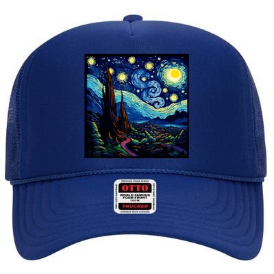 Spooky Night Halloween High Crown Mesh Back Trucker Hat