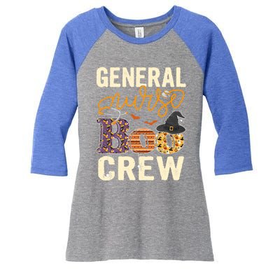 Scary Nurse Halloween Ghost Spider General Nurse Boo Crew Gift Women's Tri-Blend 3/4-Sleeve Raglan Shirt