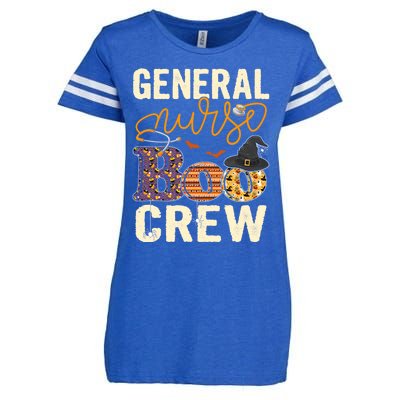 Scary Nurse Halloween Ghost Spider General Nurse Boo Crew Gift Enza Ladies Jersey Football T-Shirt