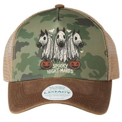 Spooky Nightmares Halloween Horse Ghost Funny Spooky Season Legacy Tie Dye Trucker Hat