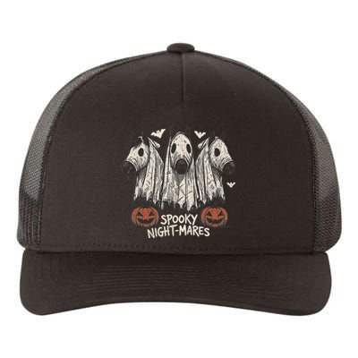 Spooky Nightmares Halloween Horse Ghost Funny Spooky Season Yupoong Adult 5-Panel Trucker Hat