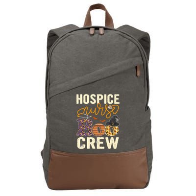 Scary Nurse Halloween Ghost Spider Hospice Nurse Boo Crew Great Gift Cotton Canvas Backpack
