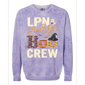 Scary Nurse Halloween Ghost Spider Lpn Nurse Boo Crew Funny Gift Colorblast Crewneck Sweatshirt