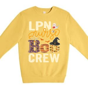 Scary Nurse Halloween Ghost Spider Lpn Nurse Boo Crew Funny Gift Premium Crewneck Sweatshirt