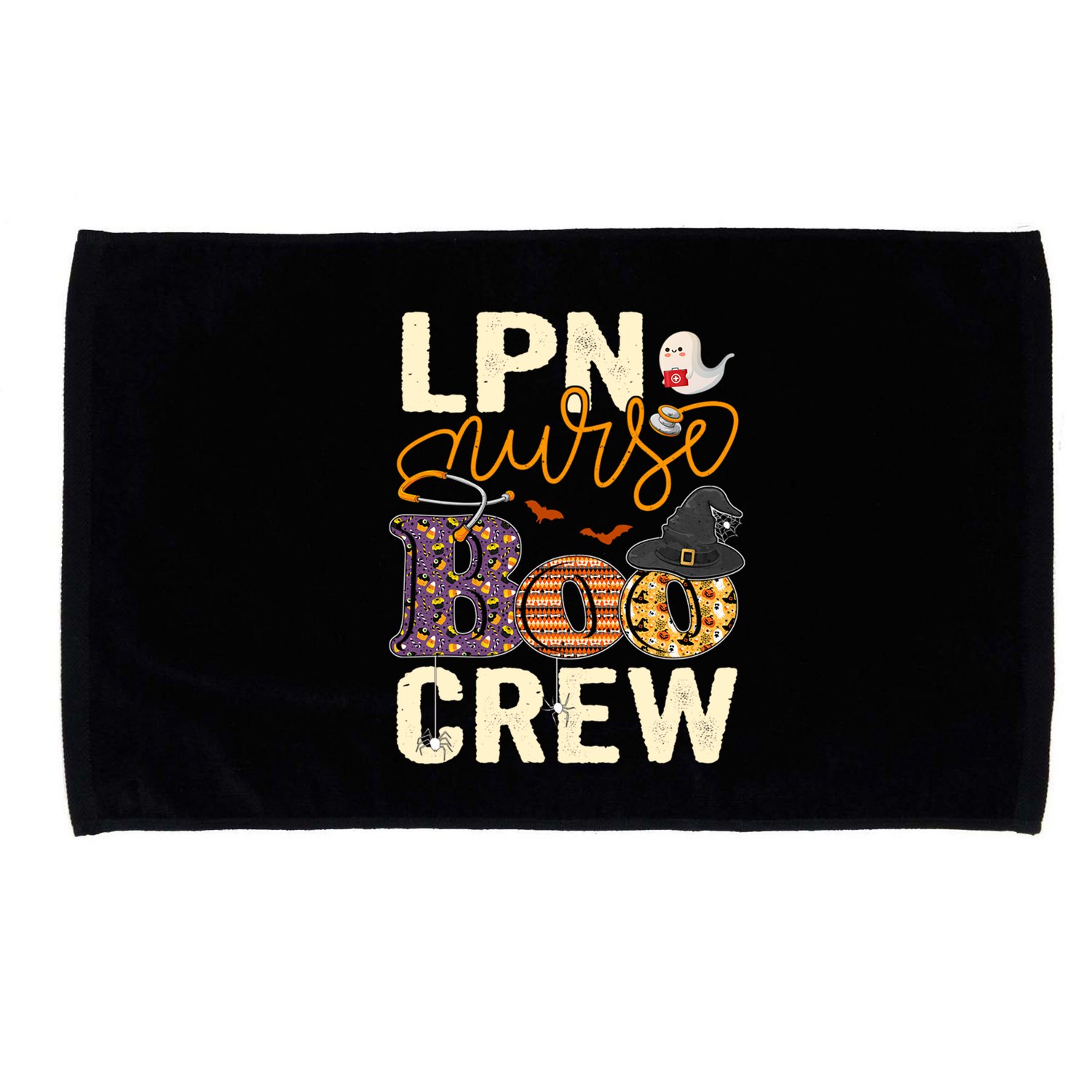 Scary Nurse Halloween Ghost Spider Lpn Nurse Boo Crew Funny Gift Microfiber Hand Towel