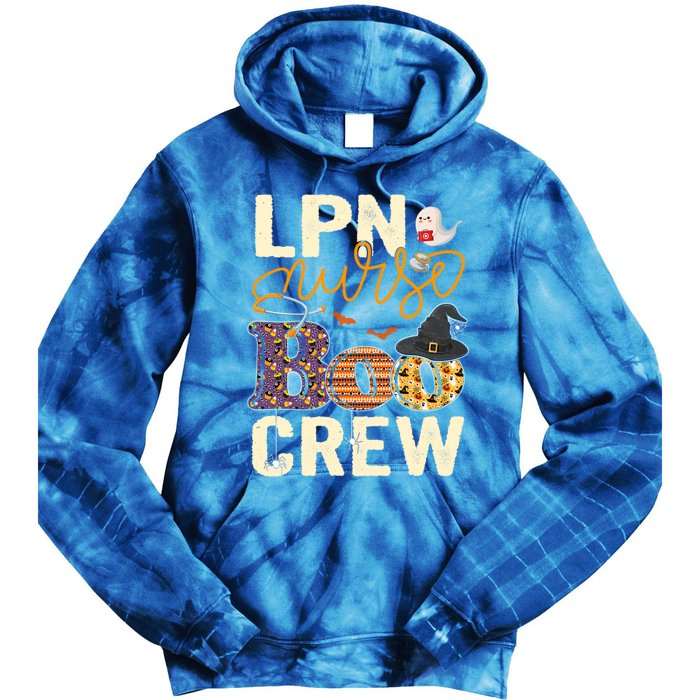 Scary Nurse Halloween Ghost Spider Lpn Nurse Boo Crew Funny Gift Tie Dye Hoodie