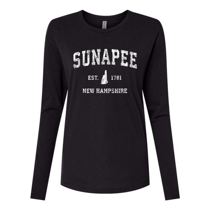 Sunapee New Hampshire Nh Vintage Established Athletic Sports Design Womens Cotton Relaxed Long Sleeve T-Shirt