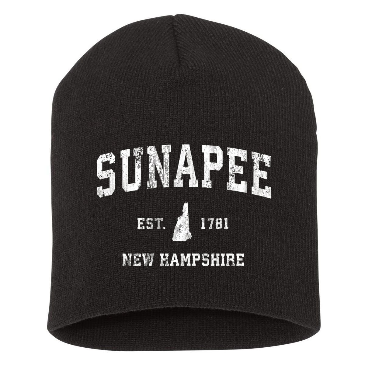 Sunapee New Hampshire Nh Vintage Established Athletic Sports Design Short Acrylic Beanie
