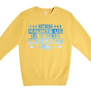 Spearfishing Nothing Haunts Us Dive Fish Hunting Harpoon Gift Premium Crewneck Sweatshirt