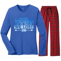 Spearfishing Nothing Haunts Us Dive Fish Hunting Harpoon Gift Women's Long Sleeve Flannel Pajama Set 