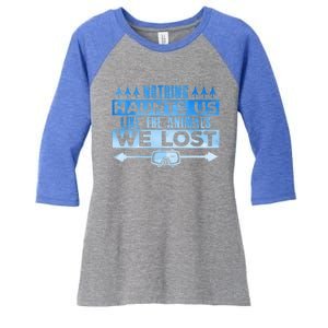 Spearfishing Nothing Haunts Us Dive Fish Hunting Harpoon Gift Women's Tri-Blend 3/4-Sleeve Raglan Shirt