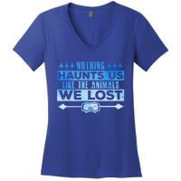 Spearfishing Nothing Haunts Us Dive Fish Hunting Harpoon Gift Women's V-Neck T-Shirt