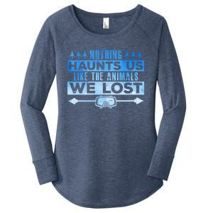 Spearfishing Nothing Haunts Us Dive Fish Hunting Harpoon Gift Women's Perfect Tri Tunic Long Sleeve Shirt