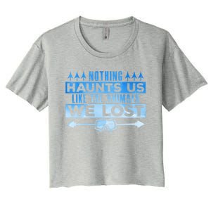 Spearfishing Nothing Haunts Us Dive Fish Hunting Harpoon Gift Women's Crop Top Tee