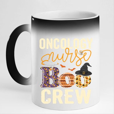 Scary Nurse Halloween Ghost Spider Oncology Nurse Boo Crew Gift 11oz Black Color Changing Mug