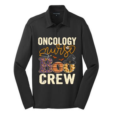 Scary Nurse Halloween Ghost Spider Oncology Nurse Boo Crew Gift Silk Touch Performance Long Sleeve Polo