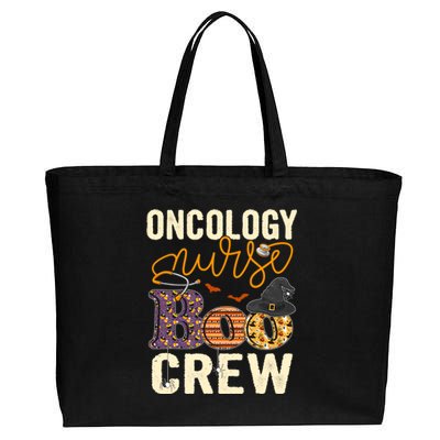 Scary Nurse Halloween Ghost Spider Oncology Nurse Boo Crew Gift Cotton Canvas Jumbo Tote