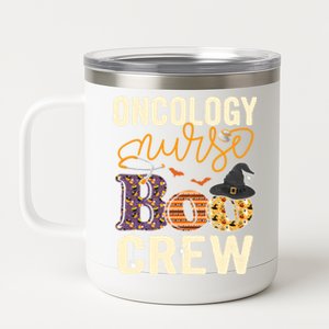 Scary Nurse Halloween Ghost Spider Oncology Nurse Boo Crew Gift 12 oz Stainless Steel Tumbler Cup