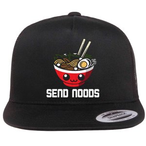 Send Noods Hoodie Funny Noodle Kawaii Adult Pun Ra Flat Bill Trucker Hat