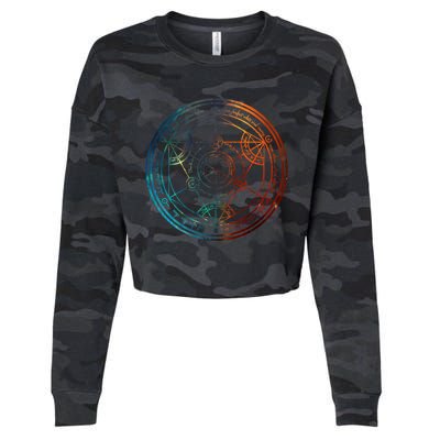 Space Nebula Human Transmutation Circle Cropped Pullover Crew