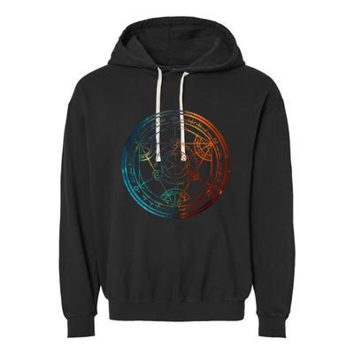 Space Nebula Human Transmutation Circle Garment-Dyed Fleece Hoodie