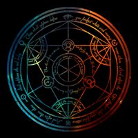 Space Nebula Human Transmutation Circle Button