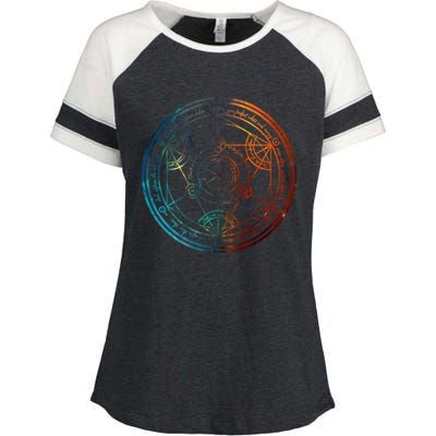 Space Nebula Human Transmutation Circle Enza Ladies Jersey Colorblock Tee